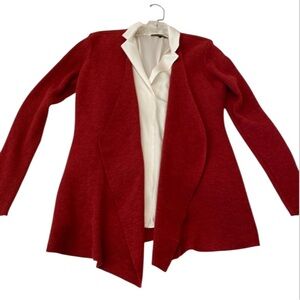 Eileen Fisher Holiday ready red 100% wool sweater size small